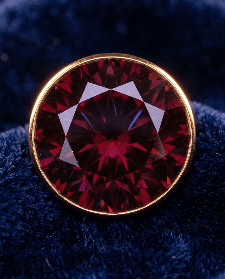 Almandine Garnet, Faceted — 7.1 × 5.4 mm · 3.8 ct · Mohs 7–7.5 · untreated